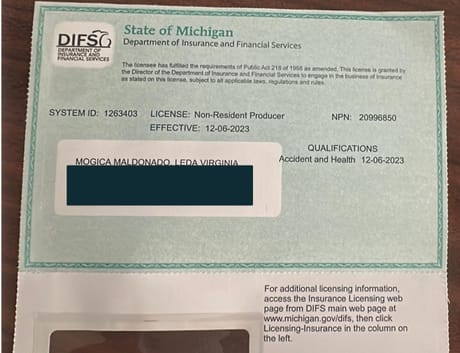 Licencia de seguros de Michigan